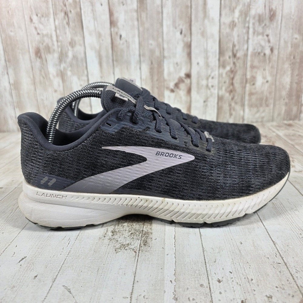 Brooks Launch 8 Womens Running Shoes Black Ebony Purple 1203451B087 Size 10 B